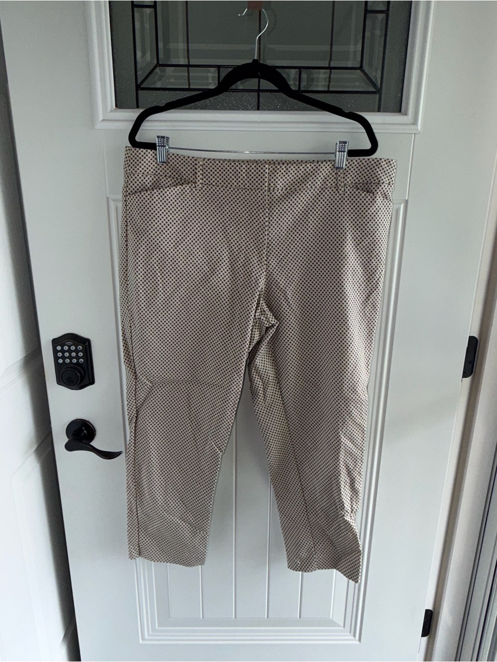 Liz Claiborne Tan Micro-Print Chinos